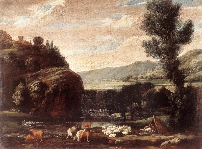 BONZI, Pietro Paolo Landscape with Shepherds and Sheep  gftry china oil painting image